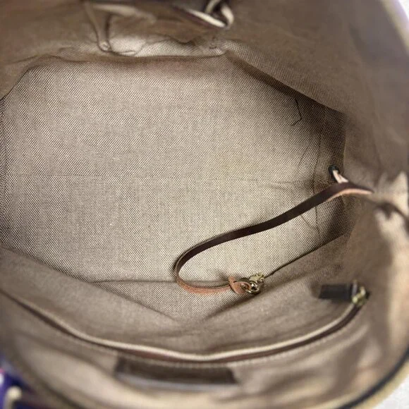 Dooney &  Bourke Purple Florentine Vachetta Dillen Satchel with Scarf and Chains - Picture 11 of 12